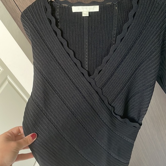 Jonathan Simkhai Black Ribbed Wrap Top Like New! - Picture 8 of 16